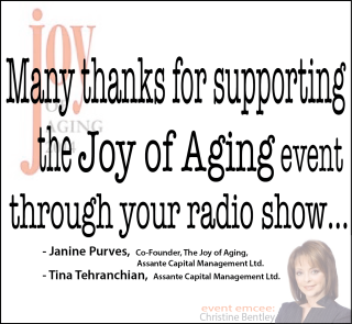 What She Said –  proud sponsor of The JOY of AGING 2014