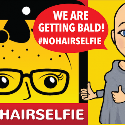 Have you heard we are going “virtually” bald for #NoHairSelfie” in support of cancer research @ThePMCF?