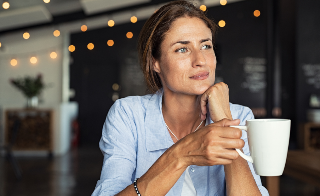 woman with a coffee
